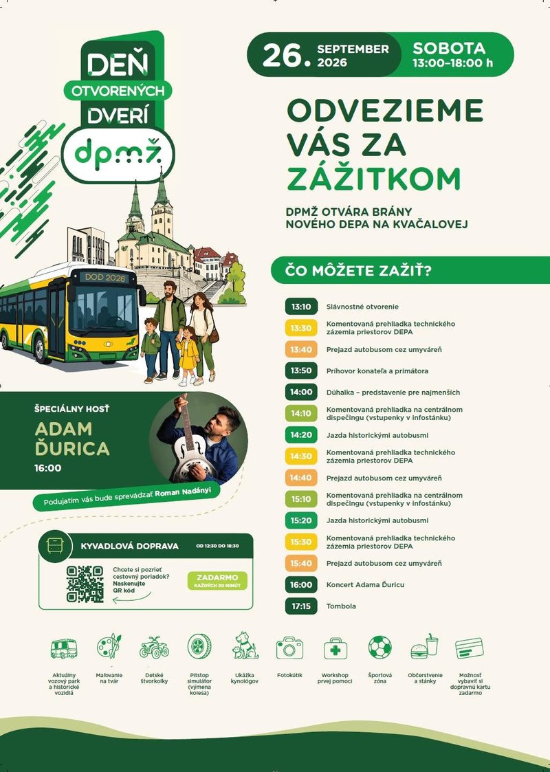 Dopravný podnik mesta Žiliny otvára brány Ukáže zmodernizované depo, dispečing aj koncert Adama Ďuricu