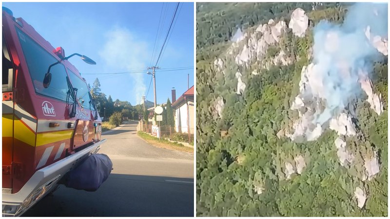 Lesný požiar v Súľovských skalách