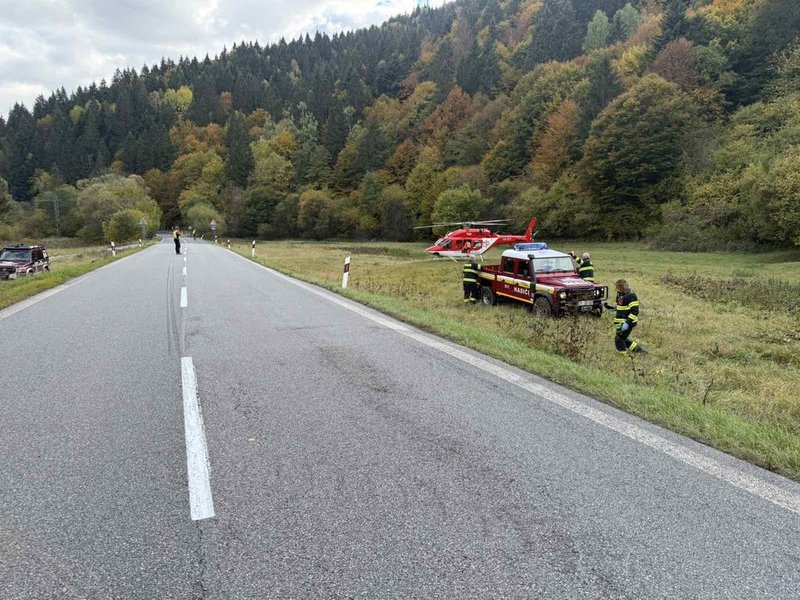Nad Zázrivou  v lese bojovali o život mladého pilčíka