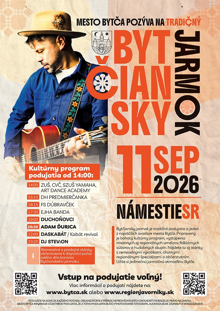 Najväčší sviatok Bytče je tu! Na čo všetko sa môžete tešiť a kto vystúpi na jarmoku