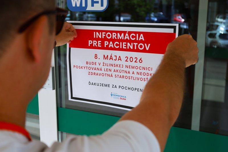 Nemocnica v Žiline obmedzí 8. mája prevádzku