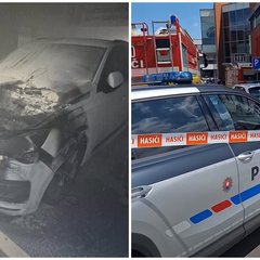 Požiar auta v podzemnej garáži žilinského Auparku Hasiči evakuovali obchodné centrum