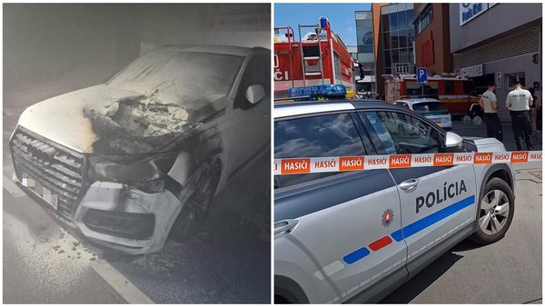 Požiar auta v podzemnej garáži žilinského Auparku Hasiči evakuovali obchodné centrum