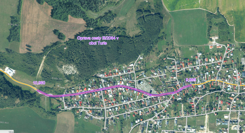 Rekonštrukcia cesty v obci Turie