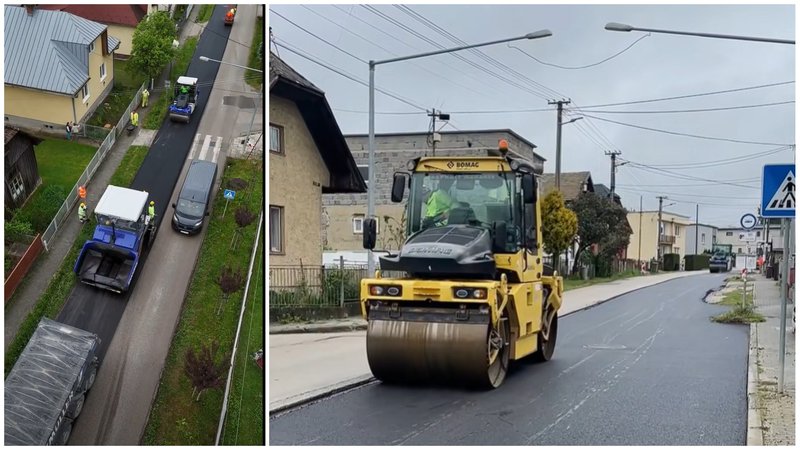 Rozpadnutá cesta v Turí je minulosťou -  Cestári už lejú nový asfalt