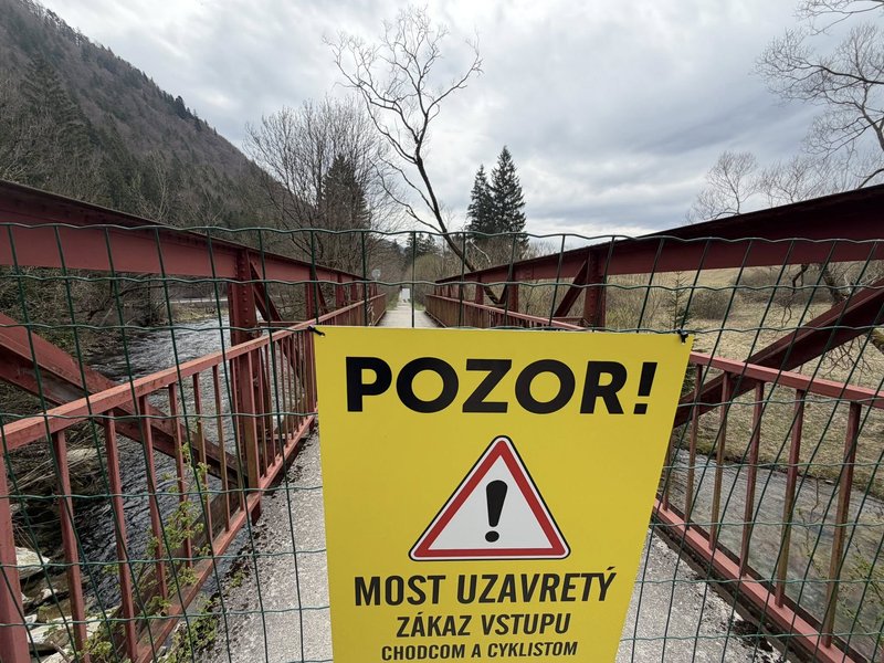 Ružomberok uzavrel most na Cyklokorytničke