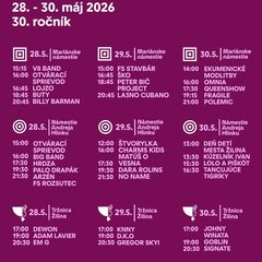 Staromestské slávnosti v Žiline 2026 - program
