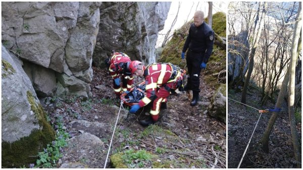 Tragický nález vo Vyšnokubínskych skalkách - V ťažko dostupnom teréne zasahovali hasiči aj lekár