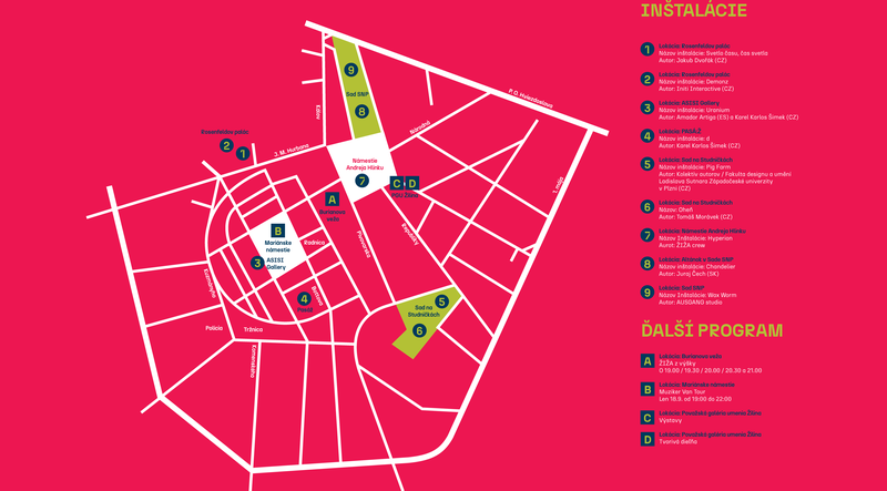 ZIZA festival 2026 - mapa